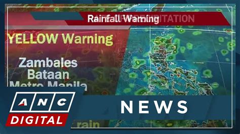 Heavy rainfall warning up in Metro Manila, nearby provinces.